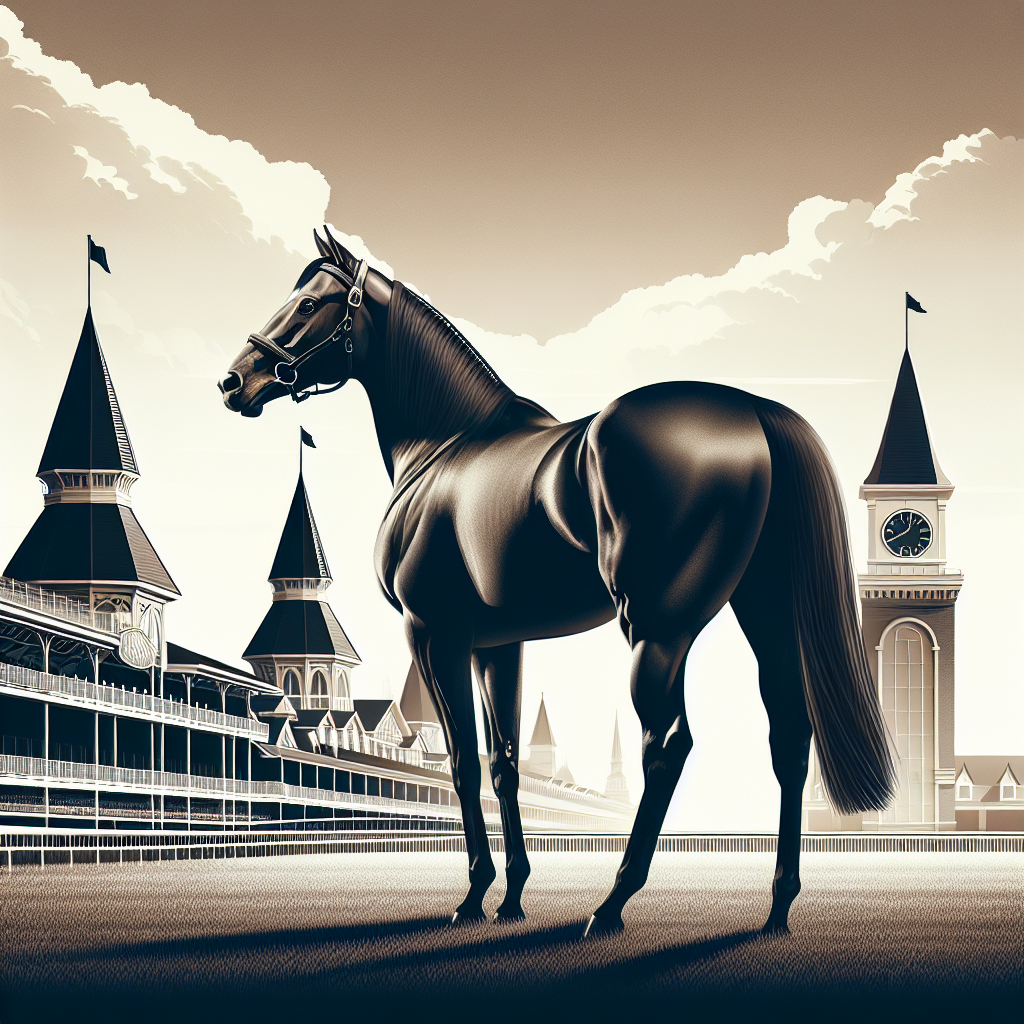 Thoroughbred horse at Churchill Downs